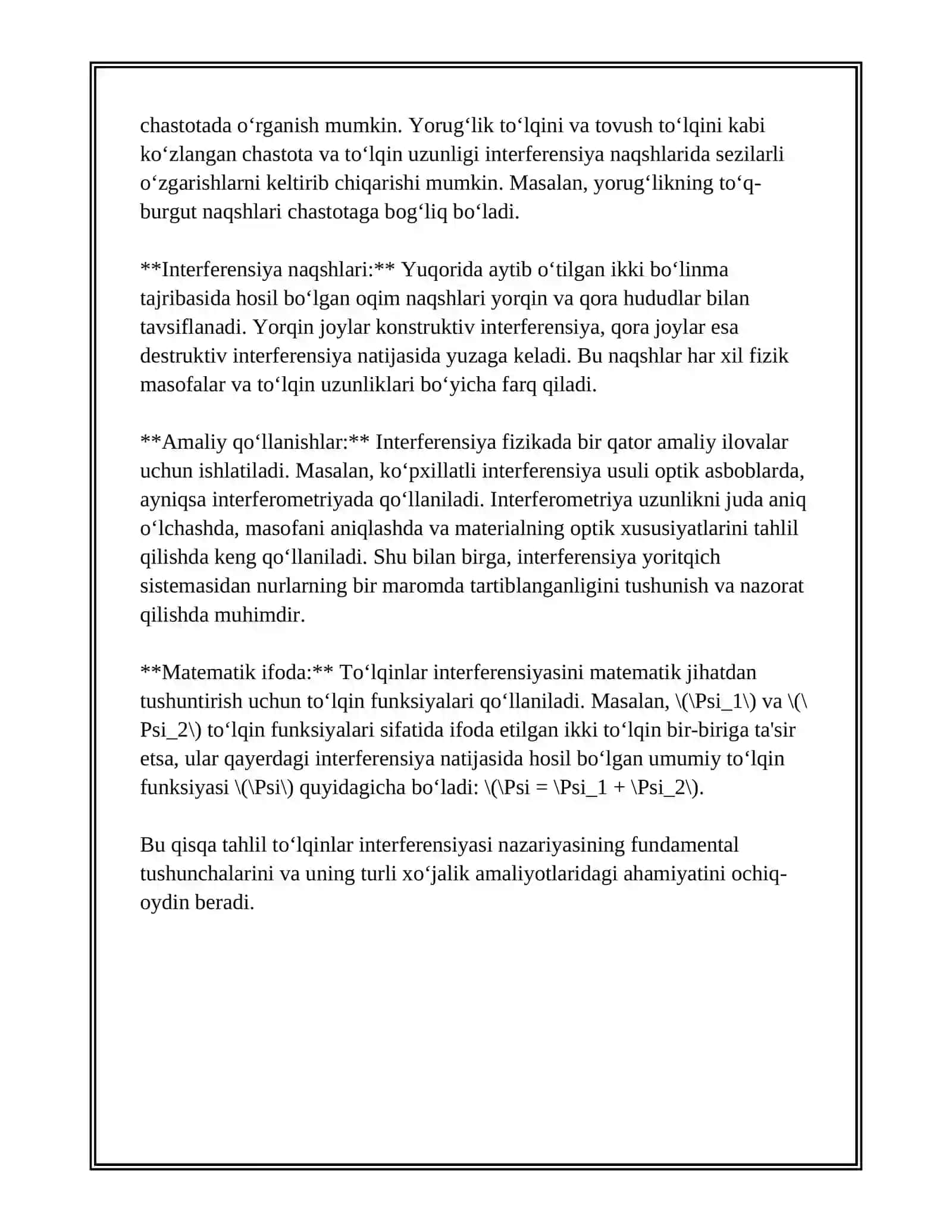 YORUG'LIK INTERFERENSIYASINI KUZATISH USULLARI 4