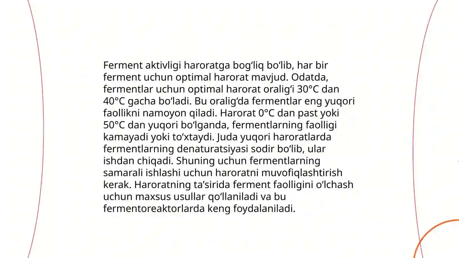 Xamirturush fermentlarining haroratga sezgirligi 4