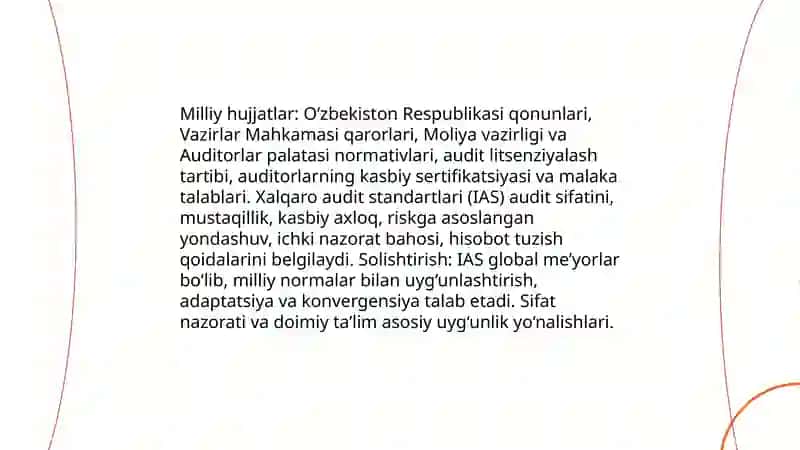 Auditning Normativ-huquqiy Asoslari 4