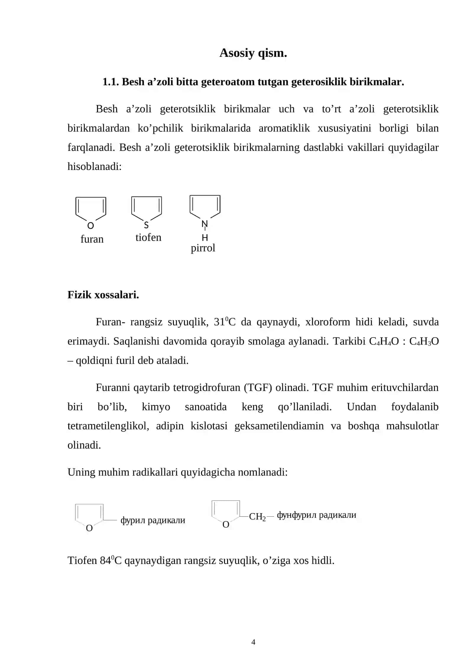 Furfurol va uning xosilalari 4