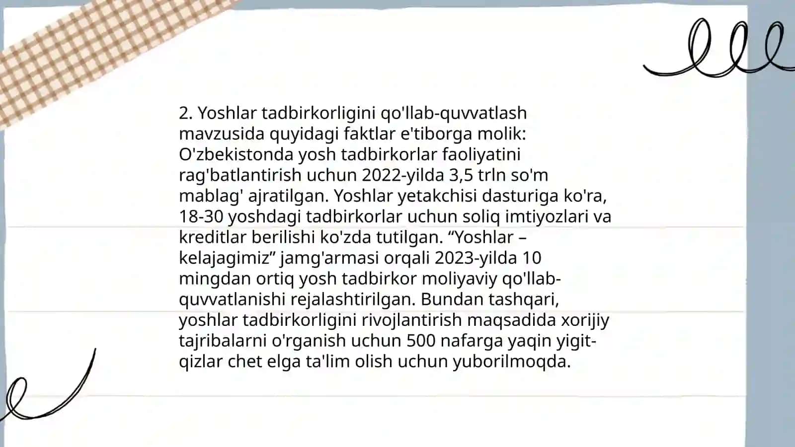 Yoshlar ta'limi va kasb-hunariga yo'naltirilgan dasturlar 4