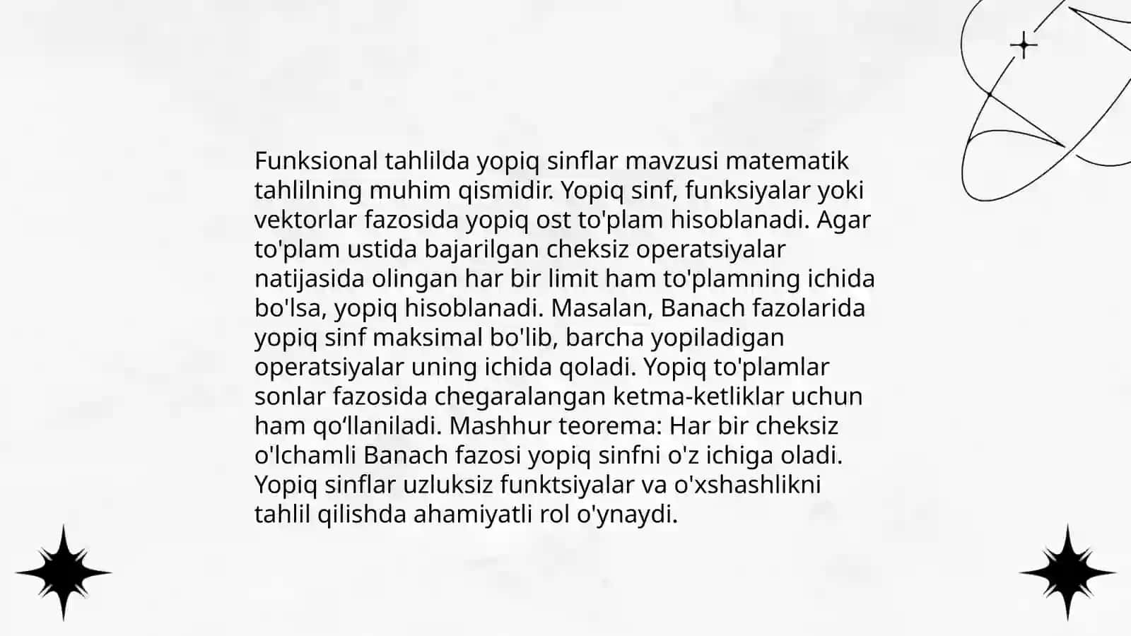 Funksional yopiq sinflar. Post teoremasi 4