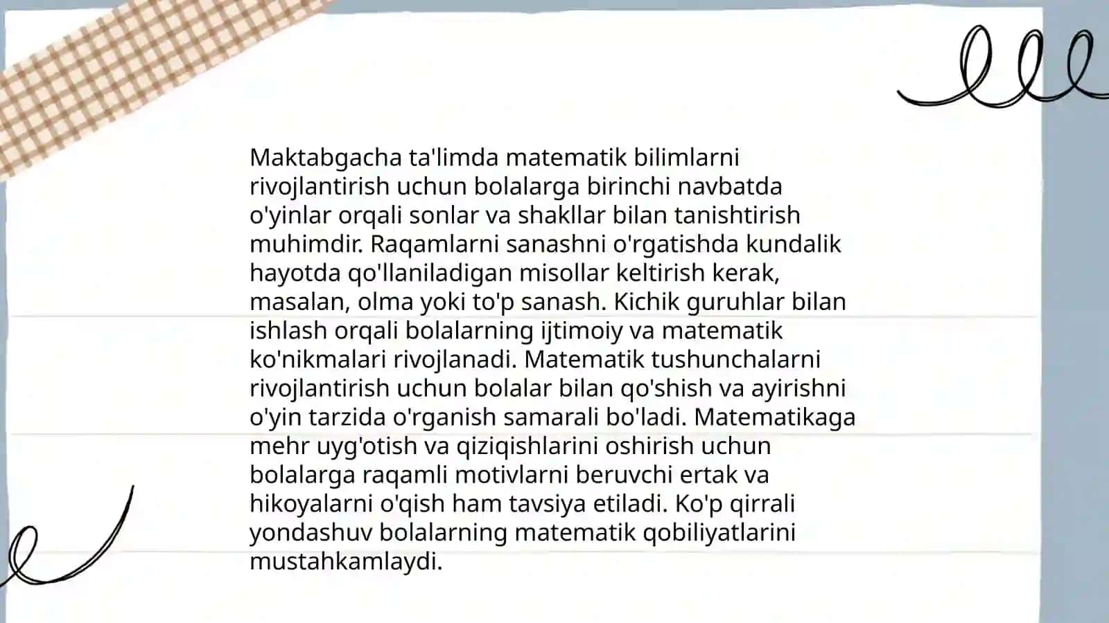 Elementar matematik tasavurralarni rivojlantirishga oid me’yoriy hujjatlar tahlili 4