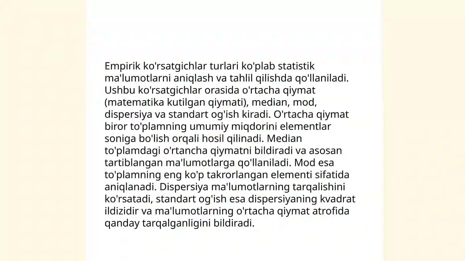 Empiri kõrsatgichlarning asosiy xolati 4