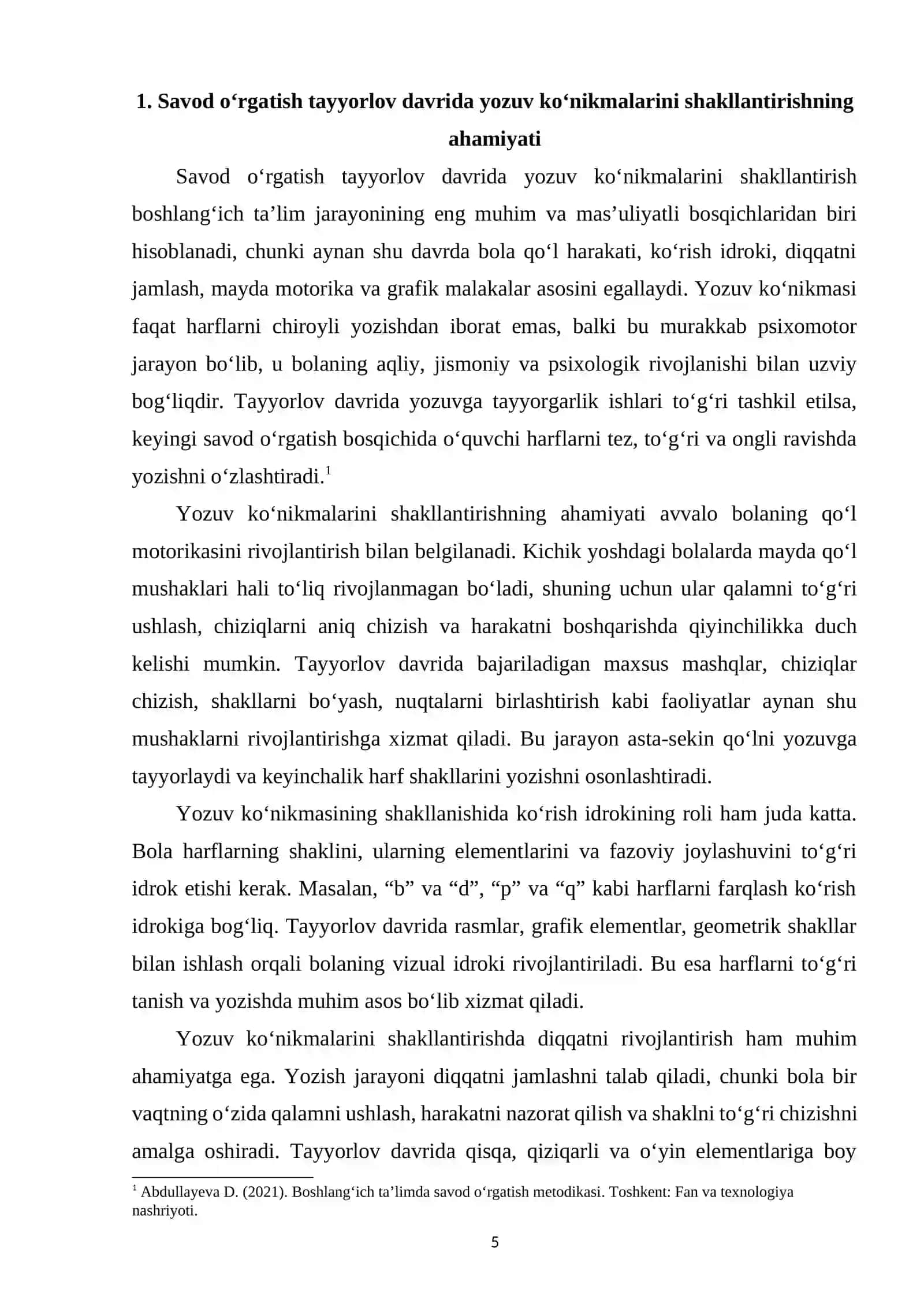 Savod o‘rgatish tayyorlov davrida yozuv darslarini tashkil etish 4