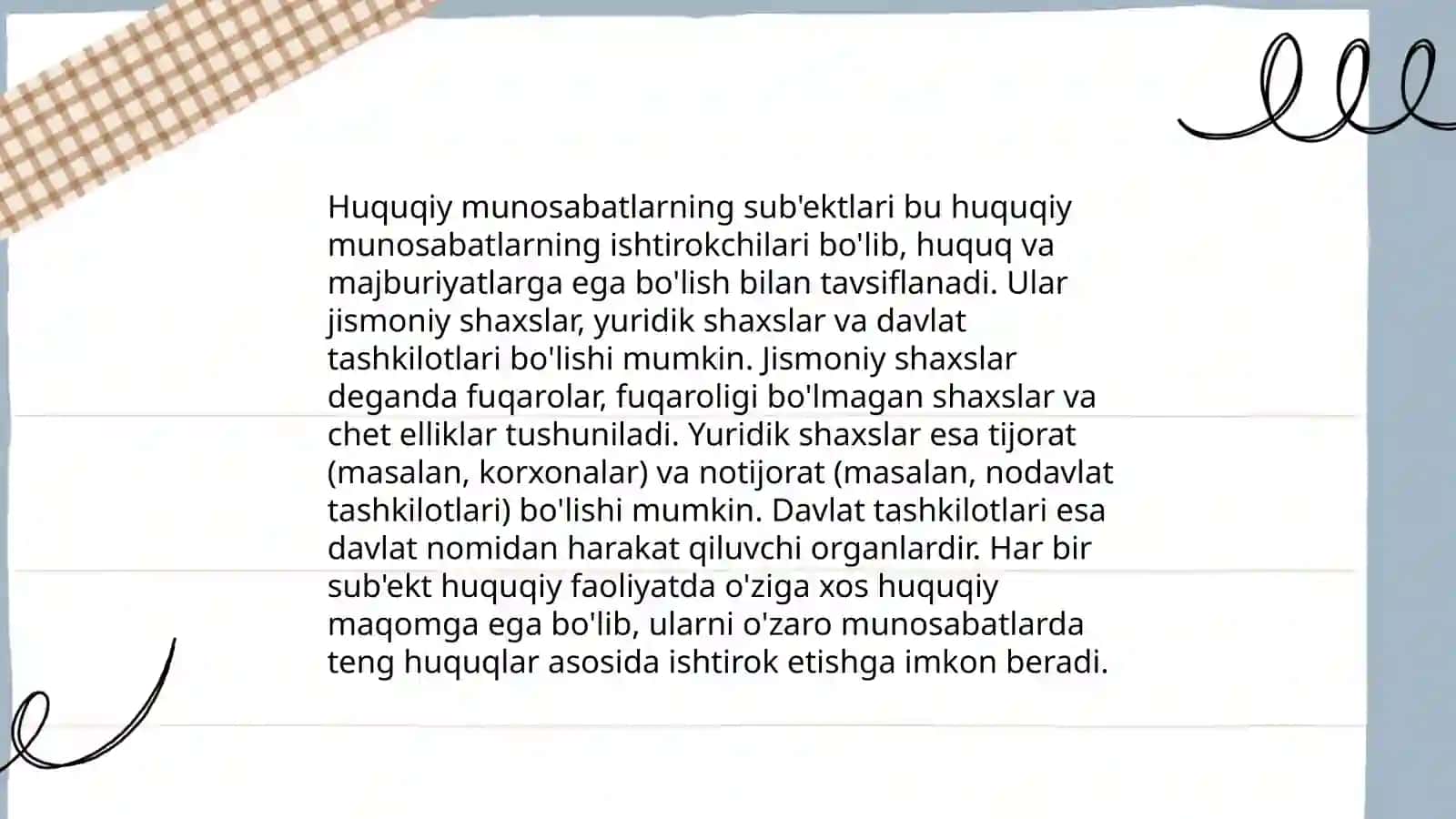 Huquqiy munosabatlarni yuzaga kelish asoslari 4