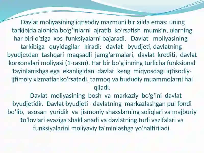 Davlat byudjeti tarkibi va uni takomillashtirish yo’llari 4