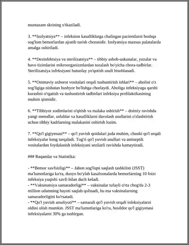 TIBBIY XODIMLAR XAVFSIZLIGI. BEMORLAR XAVFSIZLIGI 4