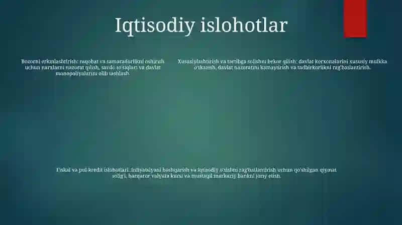 Yangi O‘Zbekistonda Amalga Oshirilayotgan Islohotlar 4