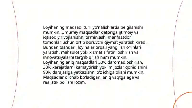 Yer ijarachilari va yerdan foydalanuvchilar yerlarni tashkil etish loyhasi 4