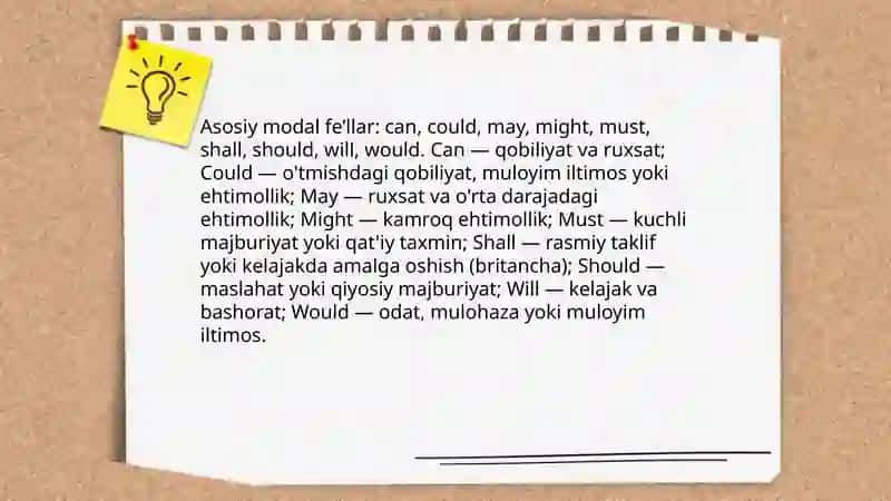 Modal feʼllar 4