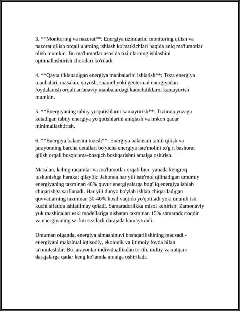 ENERGIYA ALMASHINUVINING BOSHQARILISHI 4