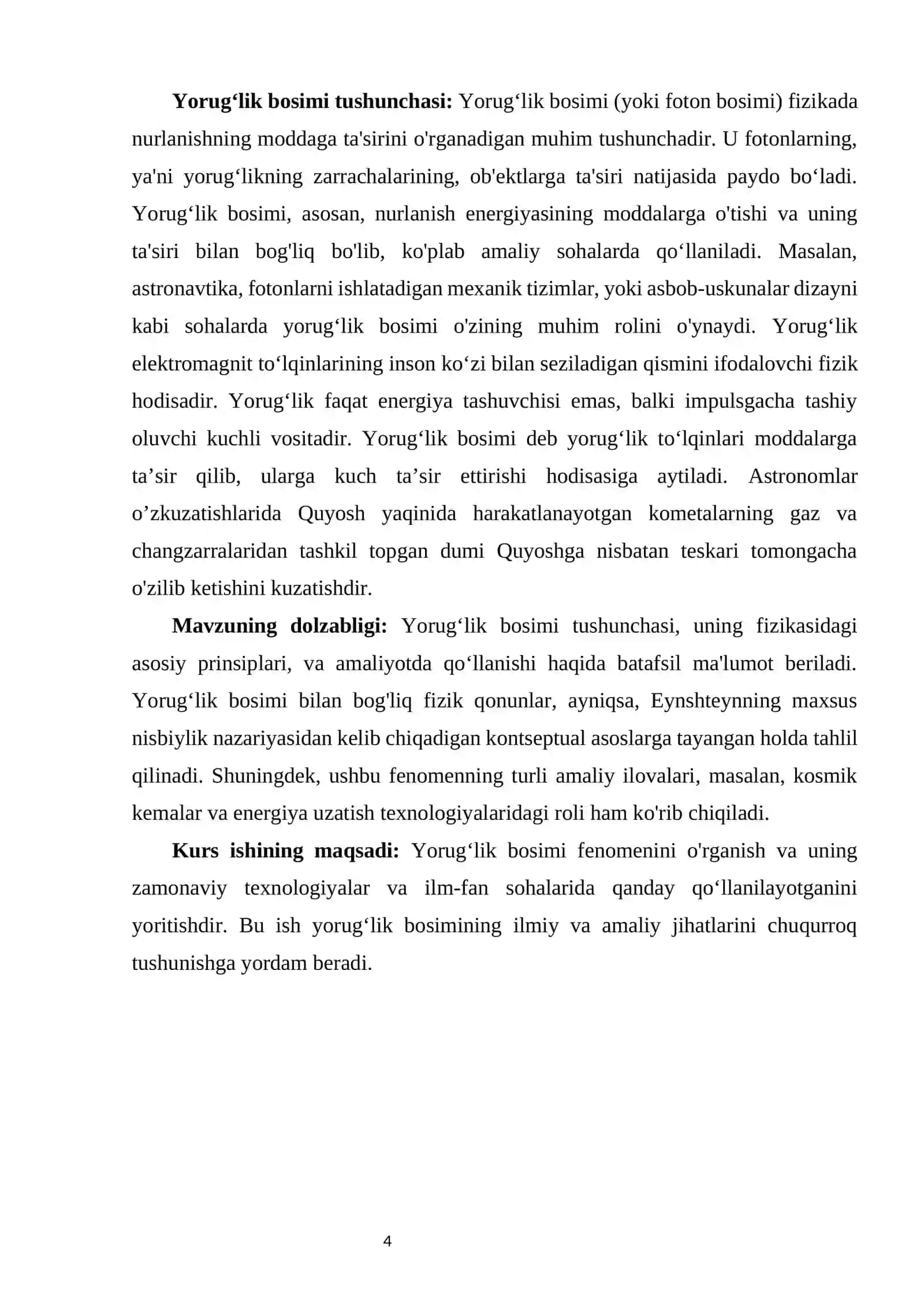 yorugʻlik bosimi 4