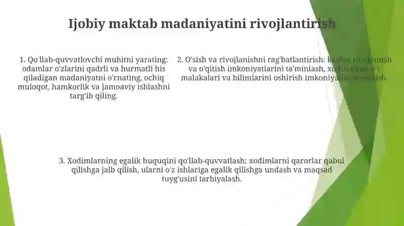 Maktabda Demotivatsiyaga Ega BoʻLgan Xodimlarning Ish Unumdorligini Oshirish 4