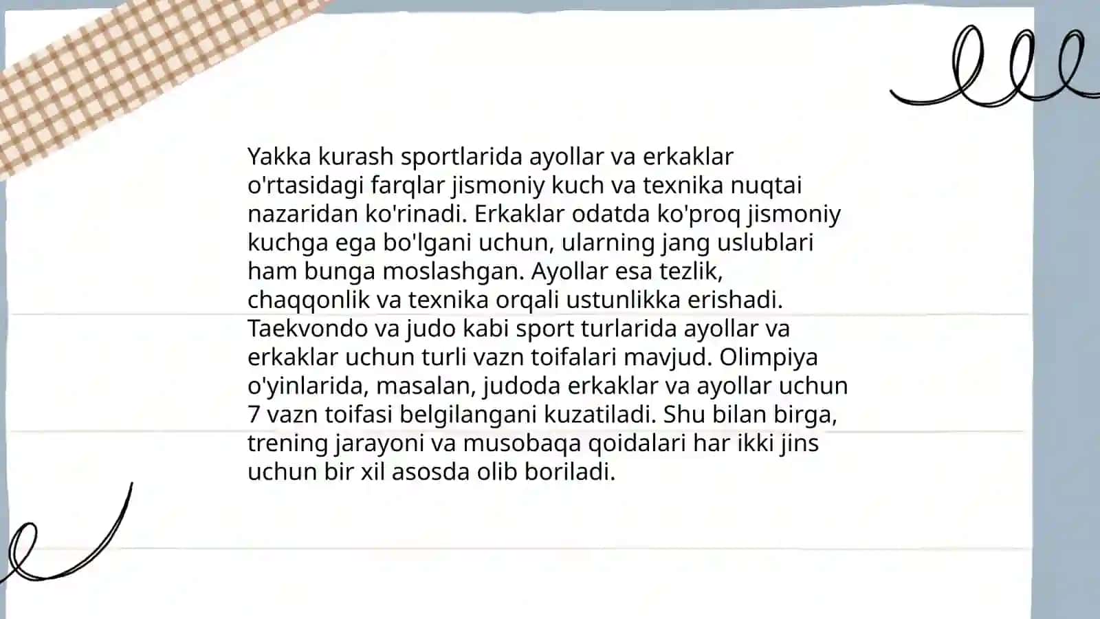 Turon yakka kurashi mashgʻulotlari rejalashtirish 4