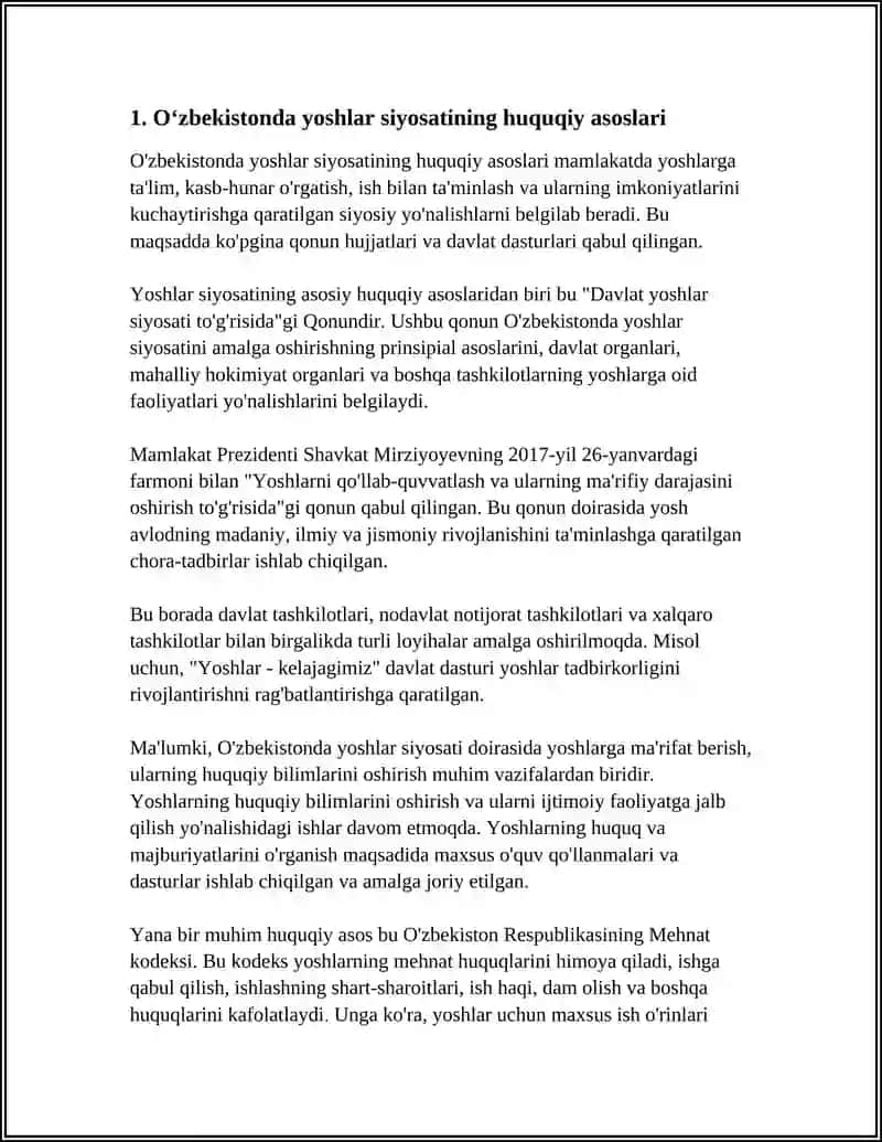 Oʻzbekistonda yoshlar siyosati va uning ahamiyati 4