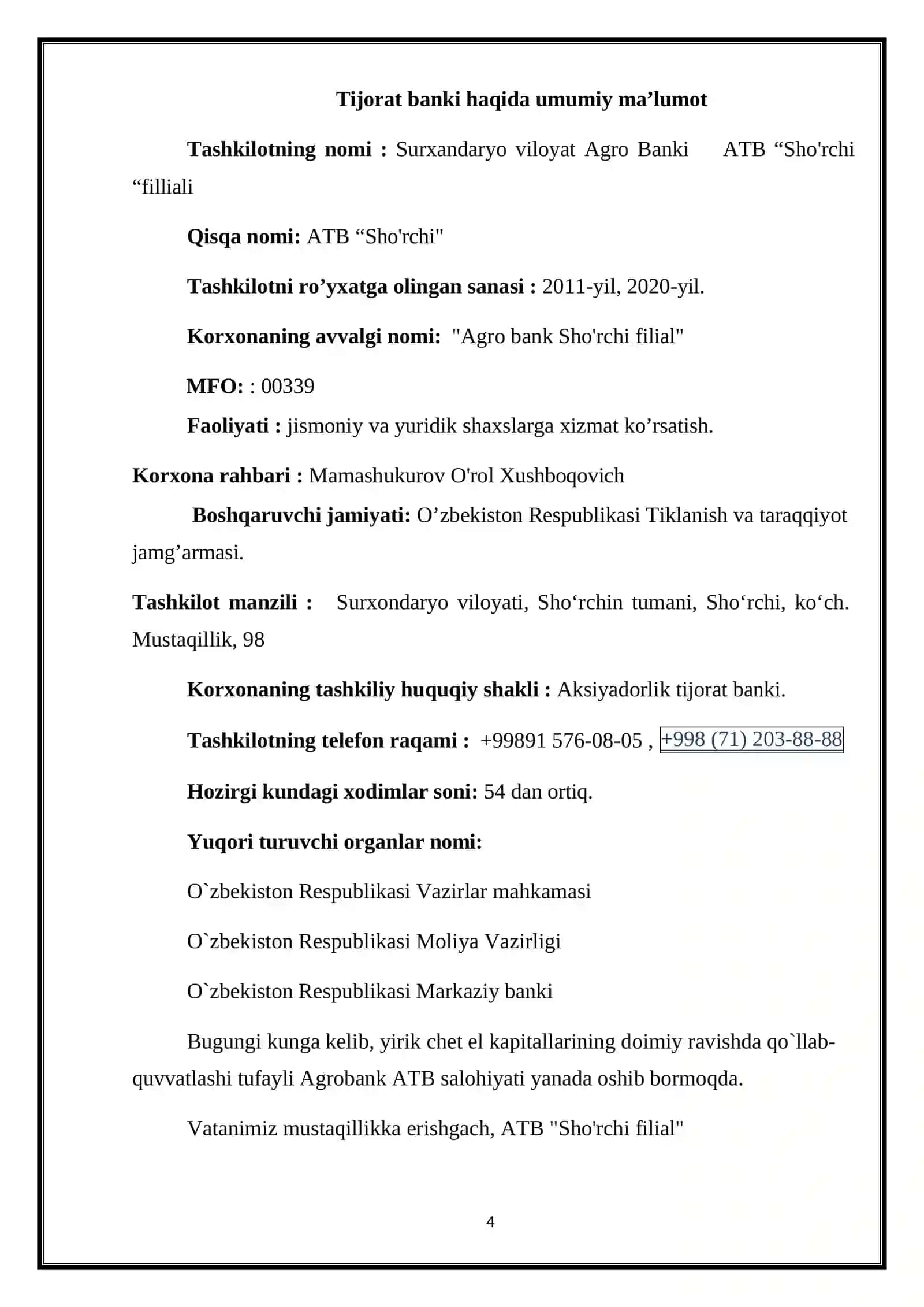 Agrobank Hisobot 4