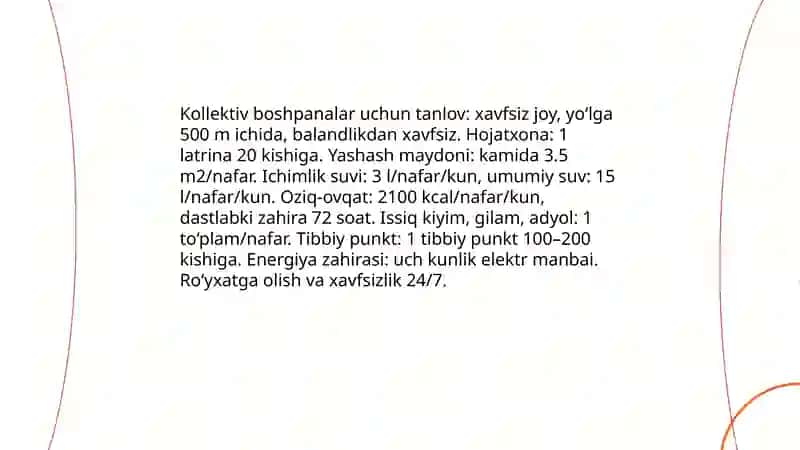 Favqulodda vaziyatlarda aholini himoya qilish jamoviy himoya vositalari 4