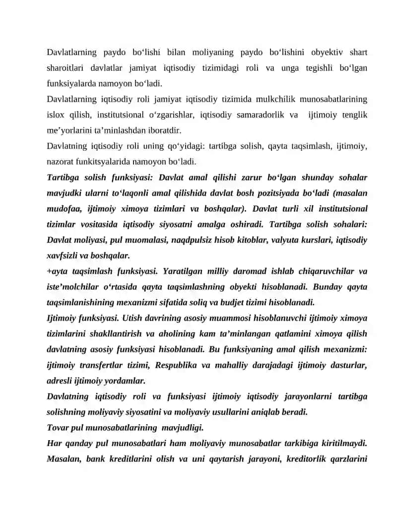 Moliya tizimi va uning funksiyalari 4