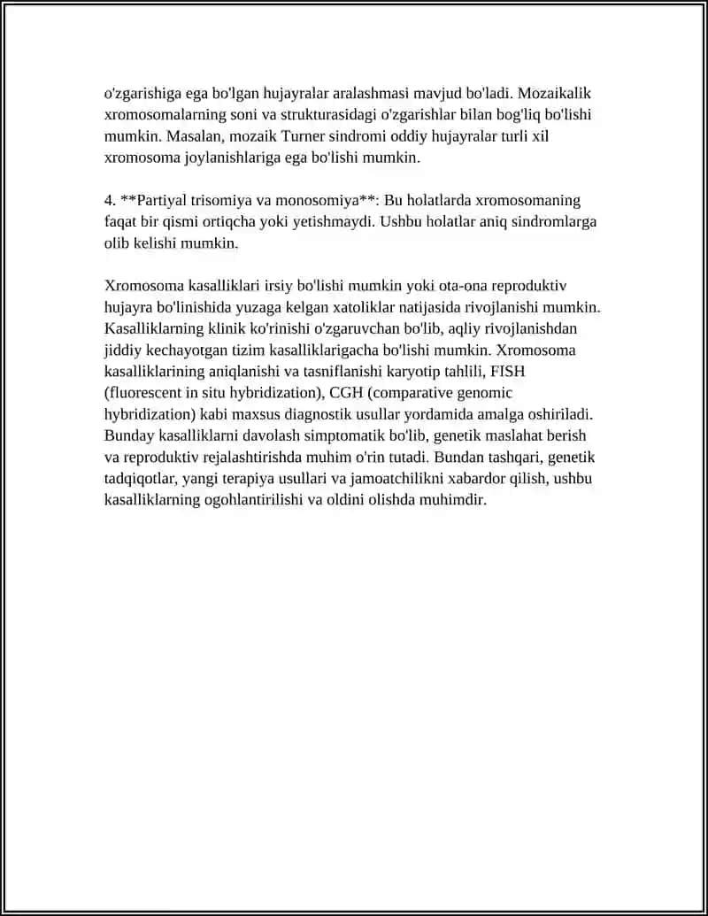 XROMOSOMA KASALLIKLARI 4