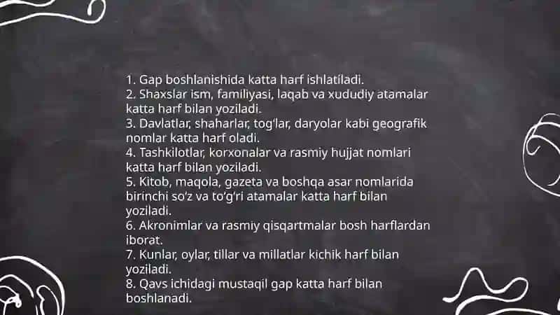 O'zbek tilining asosiy imlo qoyidalari 4