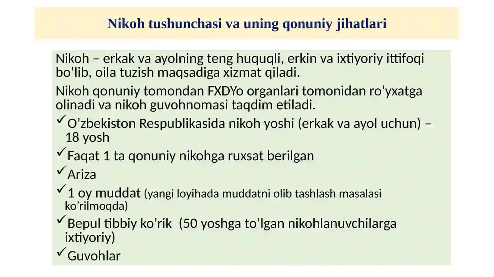 Nikoh va oilaning axloqiy asoslari,uning yoshlar tarbiyasidagi o’rni 4