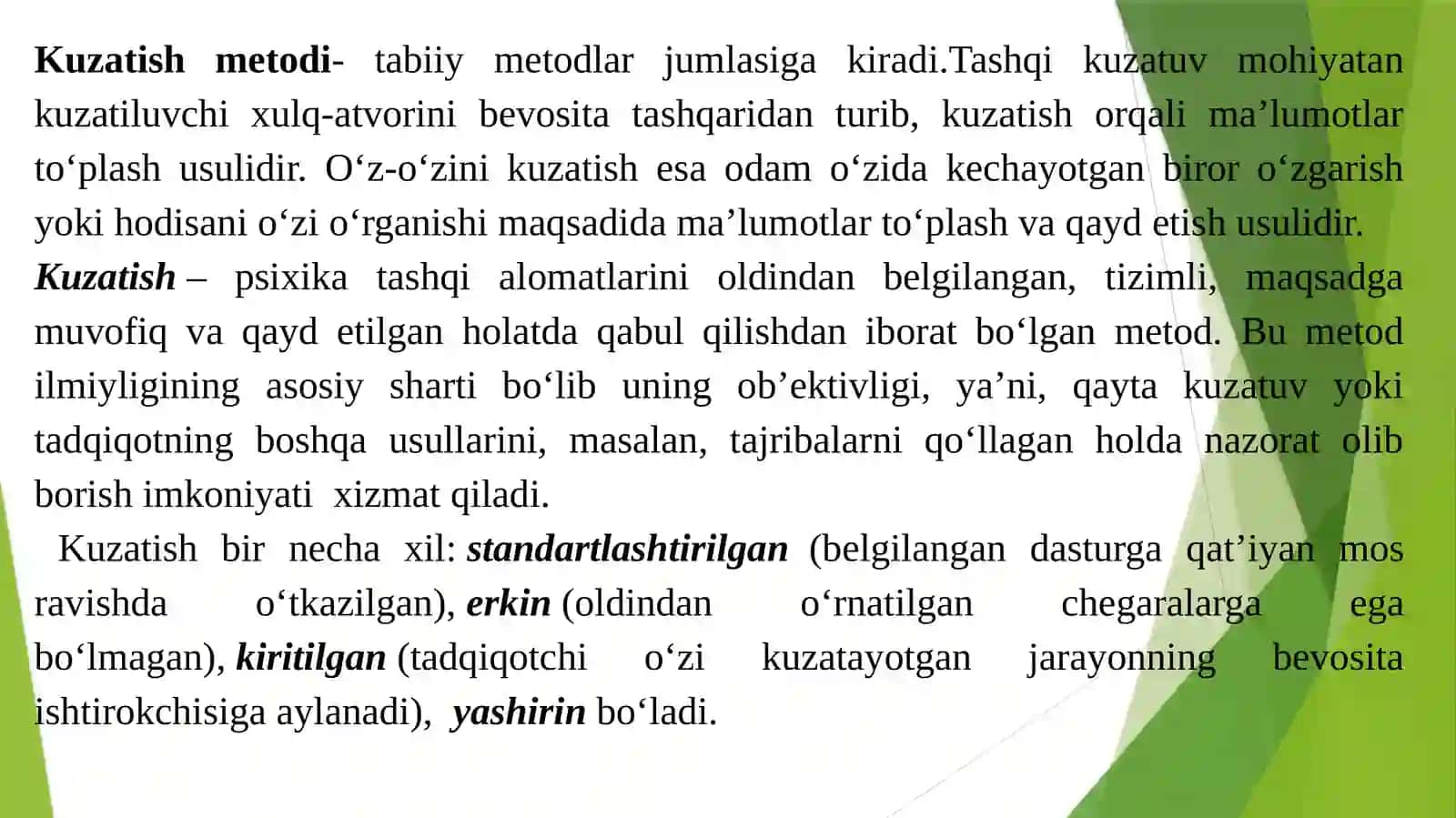 Umumiy psixologiya fanining ilmiy tadqiqot metodlari 4