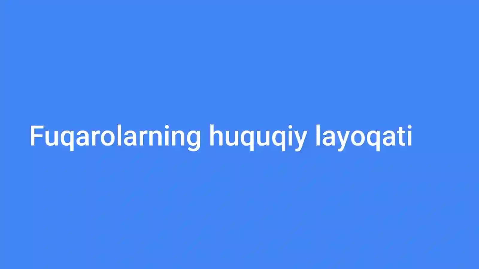 Fuqarolik Huquqining Subyekti Sifatida 4