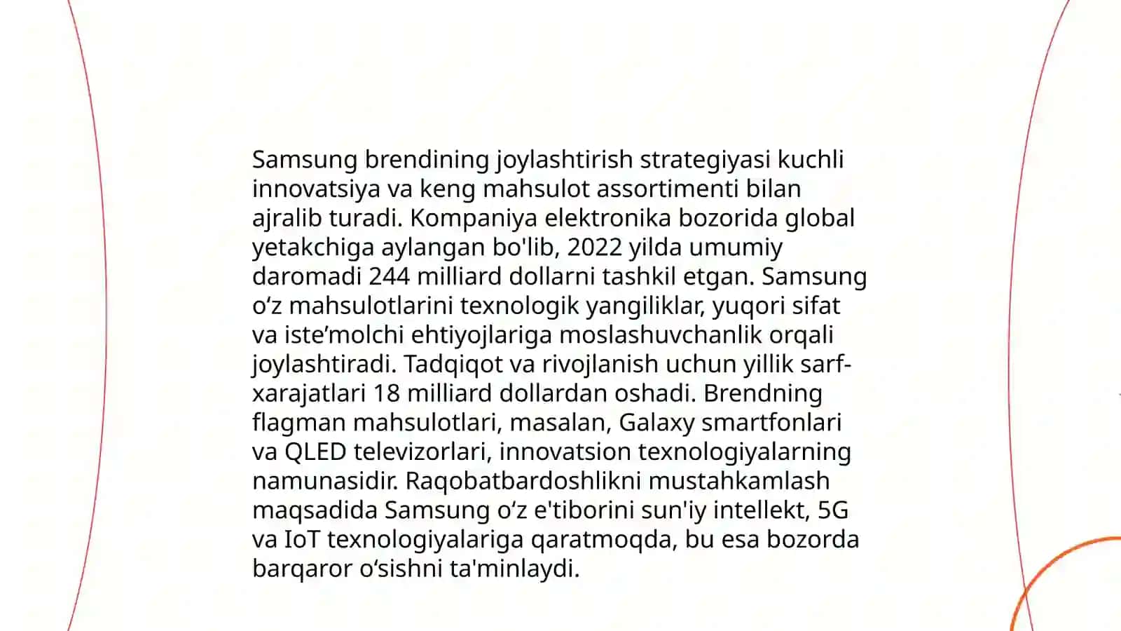 Samsung korxonasida marketingni tashkil etish va strategiyalari 4