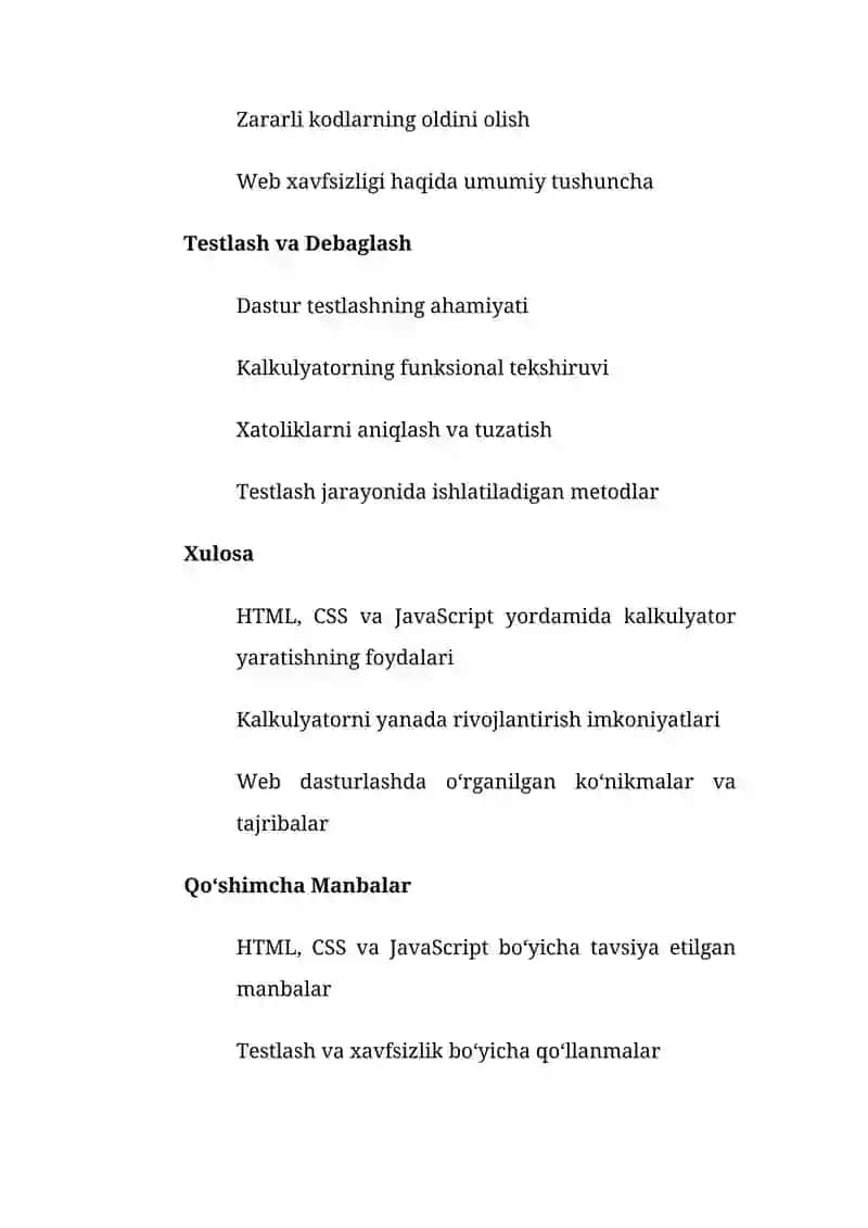 HTML va JavaScript yordamida kalkulyator yaratish 4