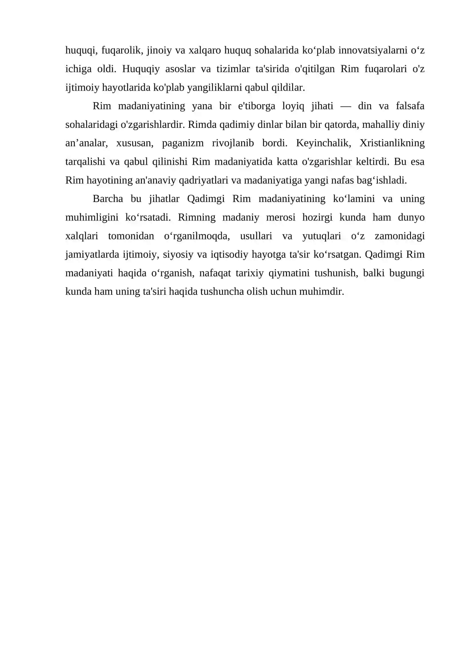 QADIMGI RIM MADANIYATI. 6- SINF 4