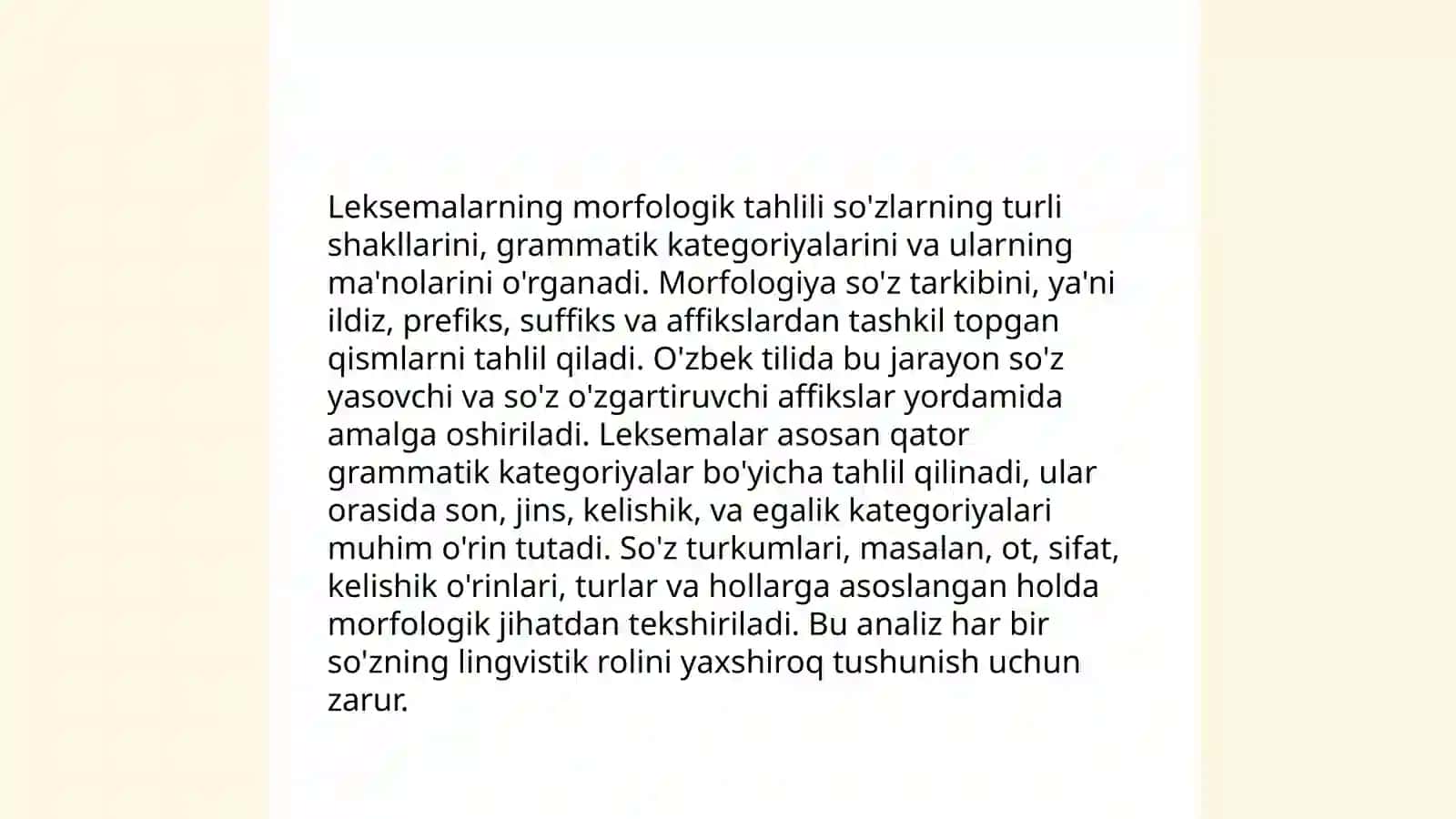 Leksemalarning nutq ko'rinishlariga xoslanishi 4