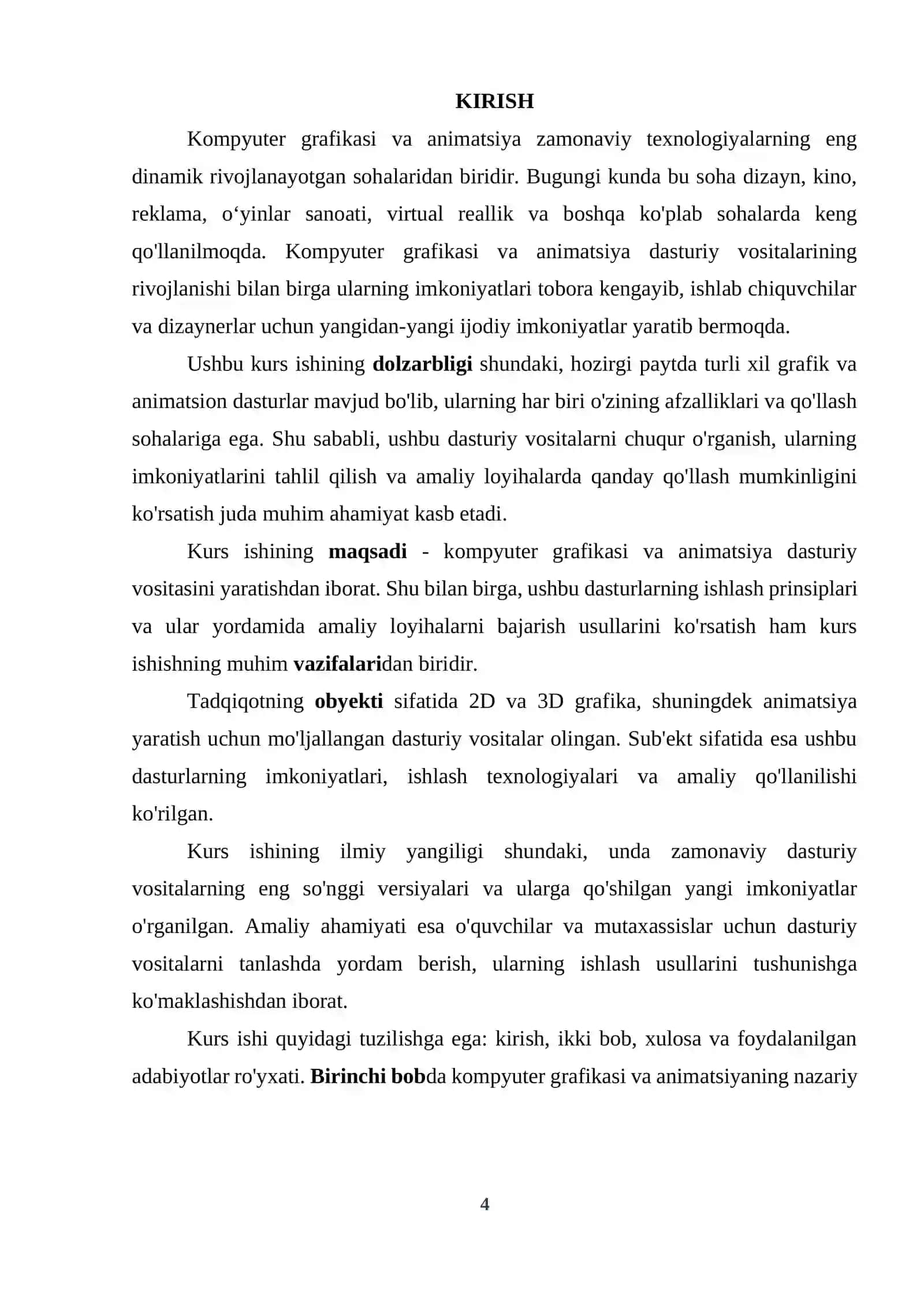 Kampyuter grafikasi va aanimatsiya dasturiy vositalar 4