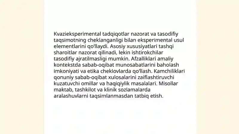 Psixologik tadqiqotlar olib borish shakllari 4