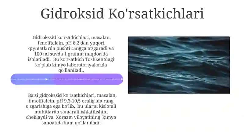 Suvning ion kopaytmasi.Vadarod va gidroksid korsatkichi 4
