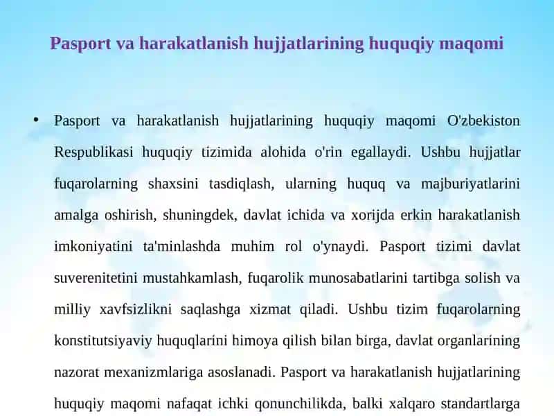 Pasportning(harakatlanishhujjatining)amalqilishinito‘xtatibturish 4