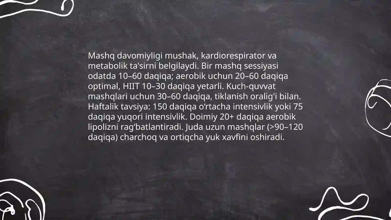 Jismoniy mashqlarning ta'sirini belgilovchi omillar 4