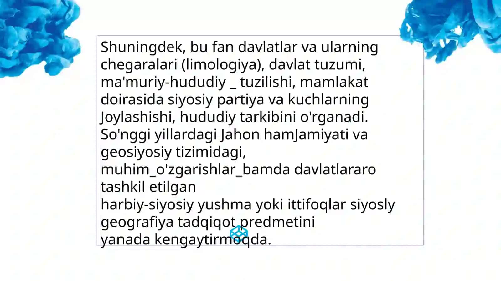 Siyosiy geografiyaning obyekti va predmeti 4