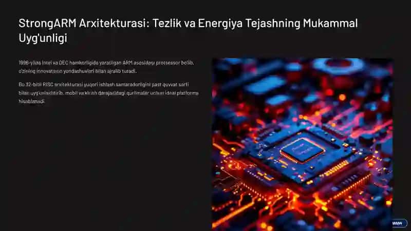 INTEL STRONG ARM PLATFORMALARIDA DASTURIY TA’MINOT ISHLAB CHIQISH KURS ISHI 4