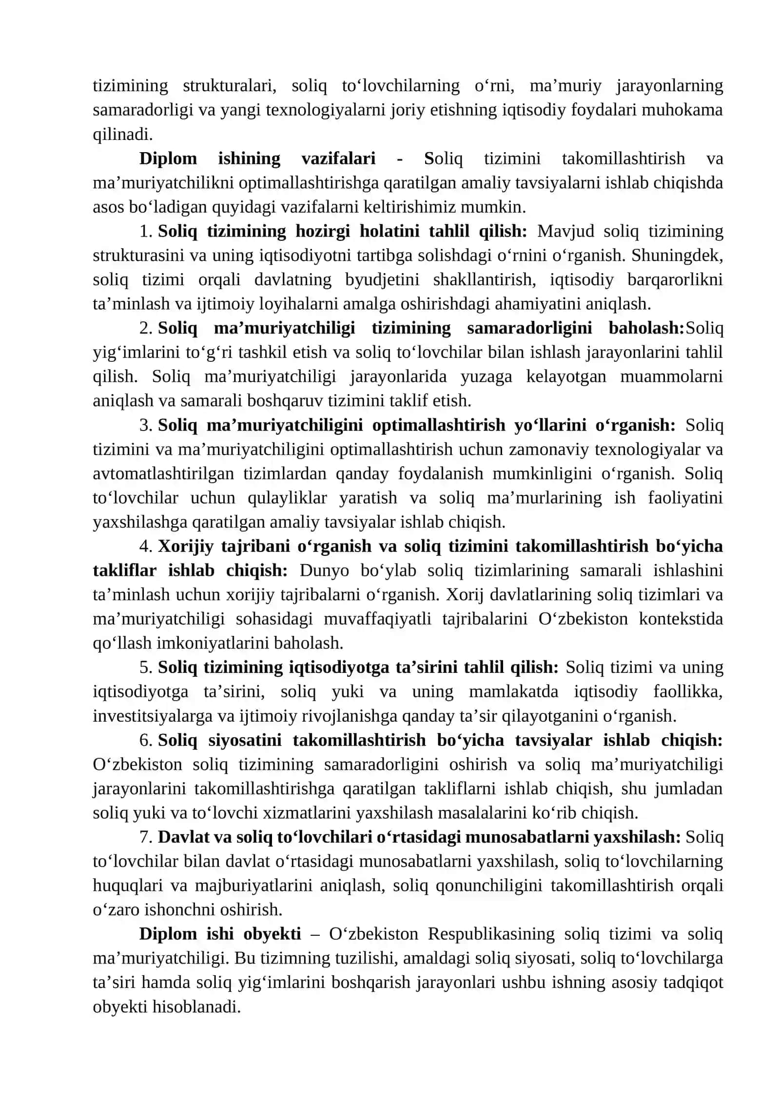 SOLIQ TIZIMLARINING HOZIRGI HOLATINI TAHLIL QILISH VA SOLIQ MA’MURIYATCHILIGINI OPTIMALLASHTIRISH 4
