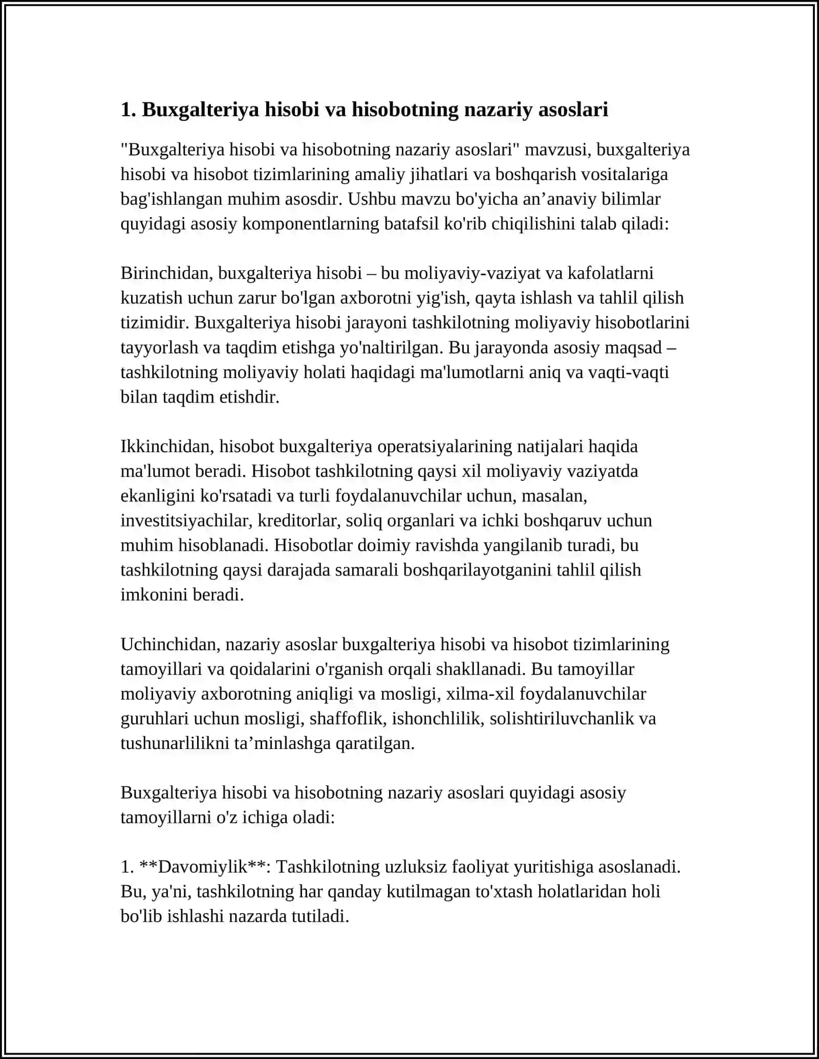 Buxgalteriya hisobi va hisobotning nazariy asoslari 4