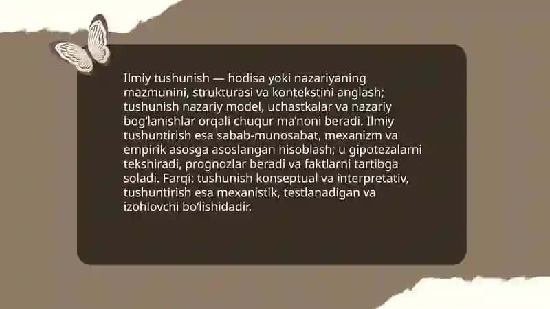 Ilmiy tadqiqot, tushunish va tushuntirishning ahamiyati 4
