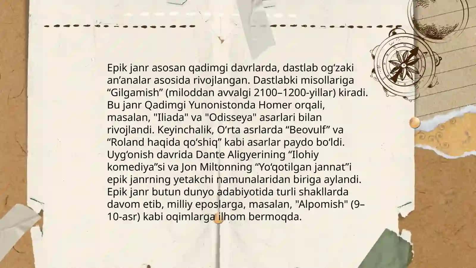 Epik asarlarni tahlil qilish metodikasi 4