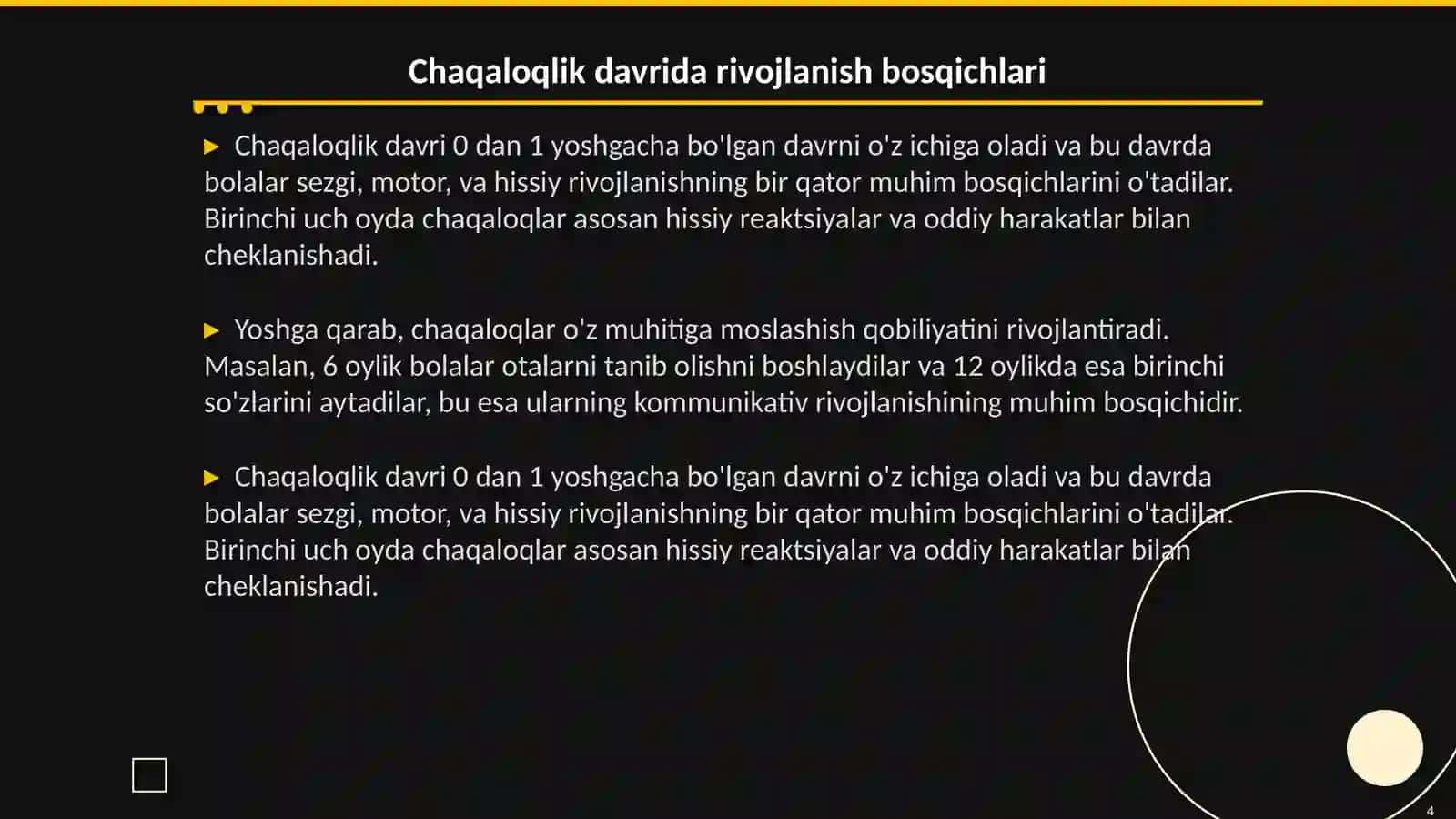 Perinatal va chaqaloqlik davrida psixofiziologik rivojlanish 4