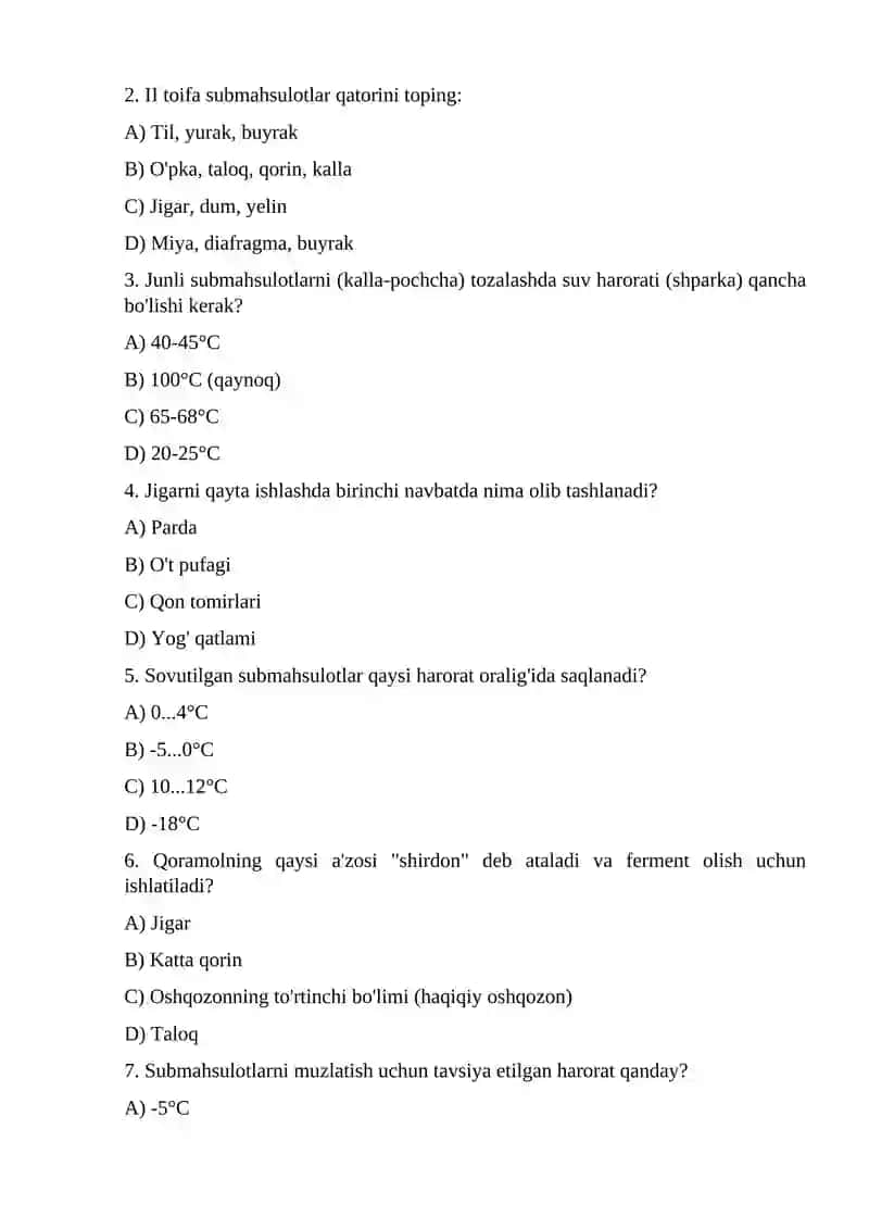 Chorva mollari submahsulotlari tahlili 4