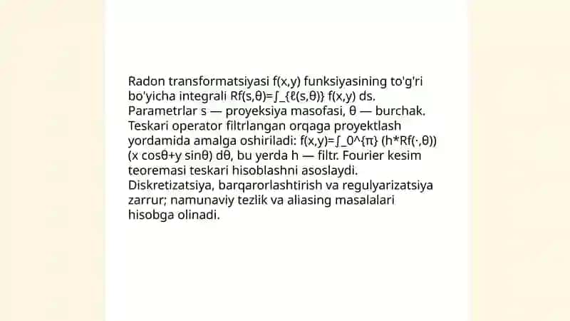Proyeksiyalarni qayta tuzish usuli 4