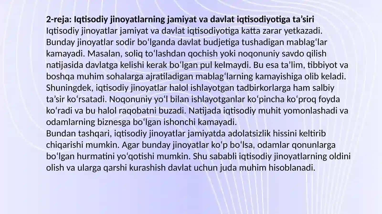IQTISODIYOT SOHASIDAGI JINOYATLAR 4