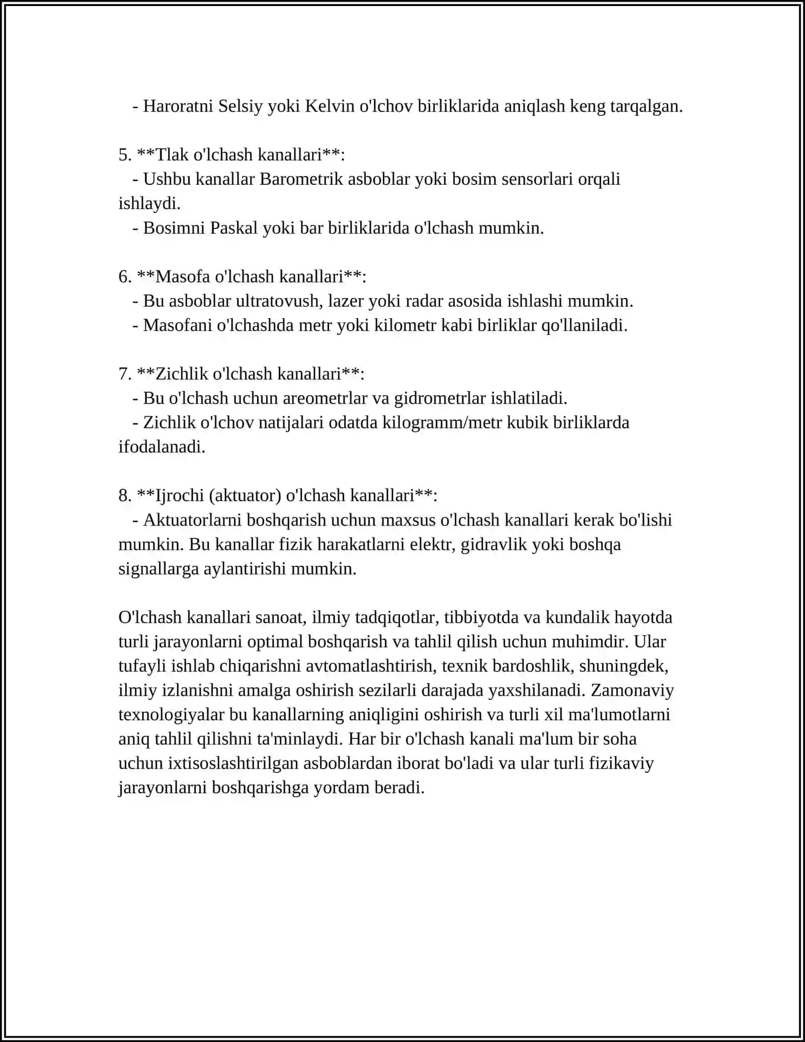 О‘LCHASH KANALINING QURILMALARI VA ULARNING KО‘RSATKICHLARI 4