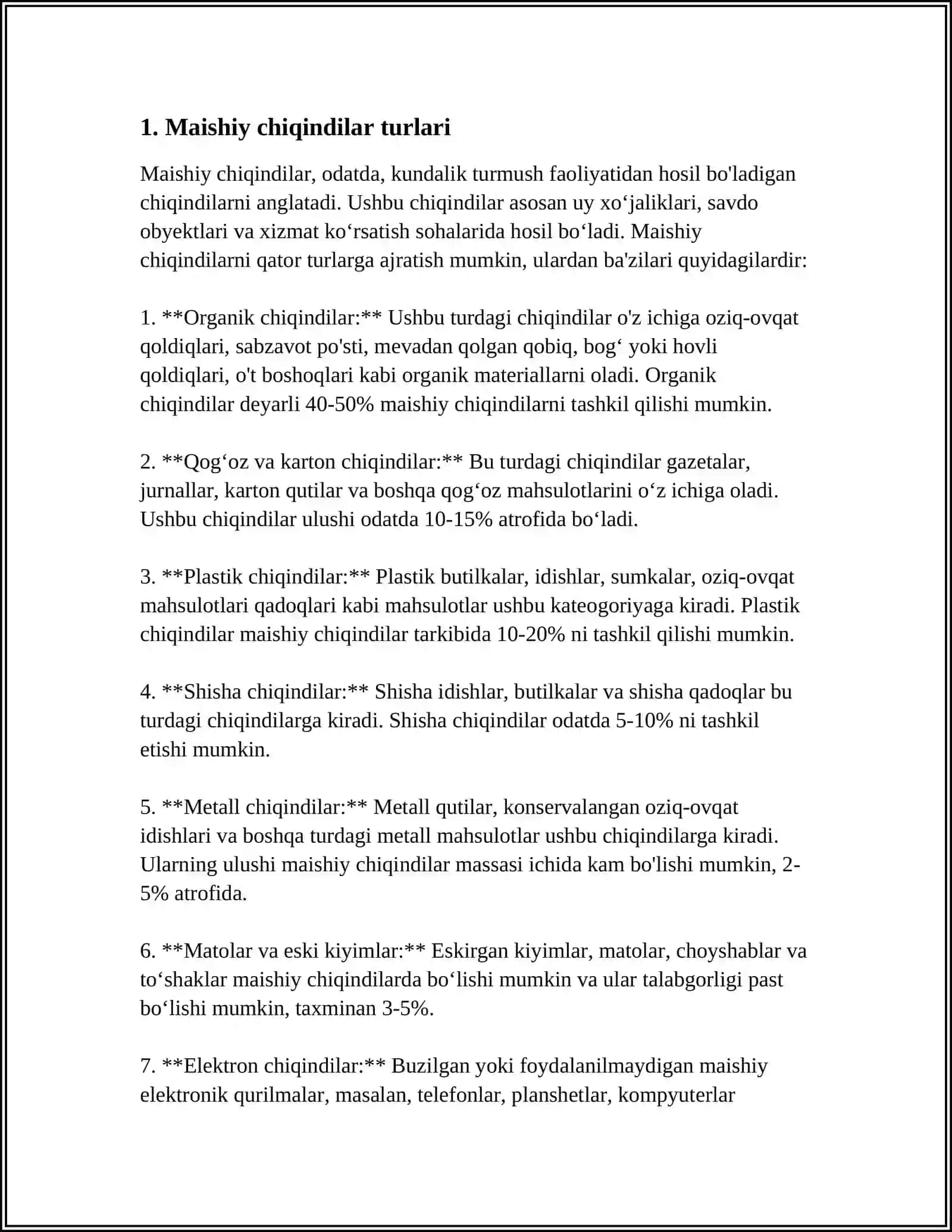 MAISHIY CHIQINDILARNING TUPROQ KIMYOVIY XOSSALARIGA TA'SIRI 4