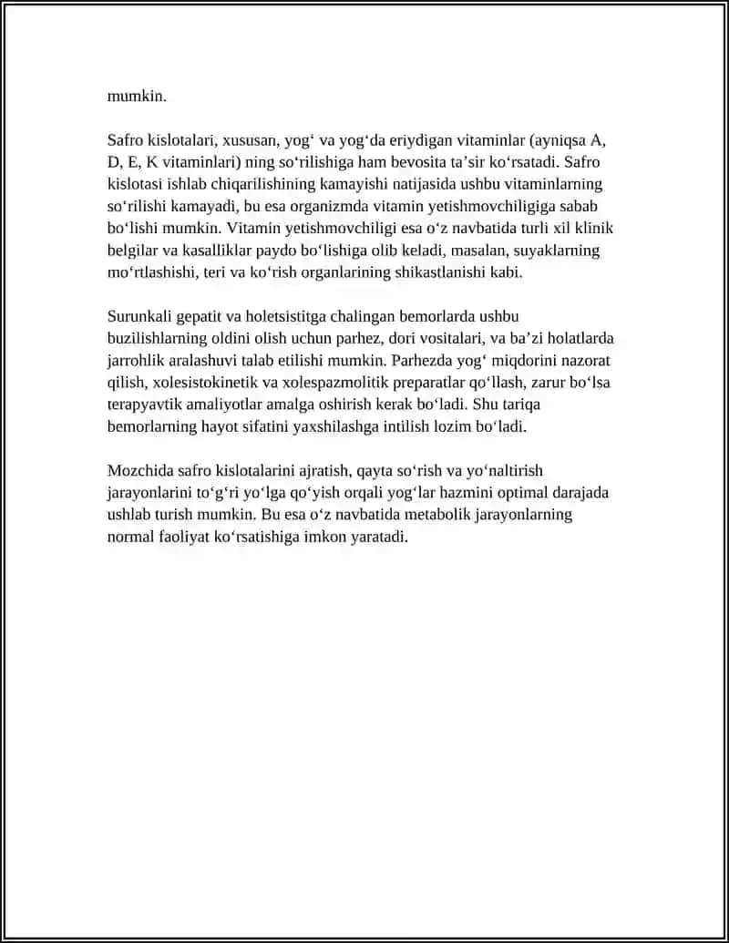 Surunkali gepatit va holetsistitlarda yog‘lar hazmlanishini buzilishi 4